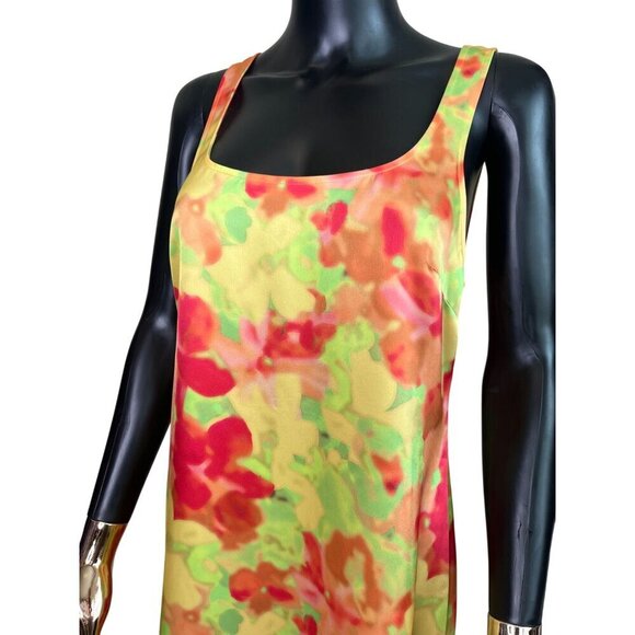 Rumored Monaco Revolve Satin Floral Mini Slip Dress NWT Size M - Picture 4 of 9